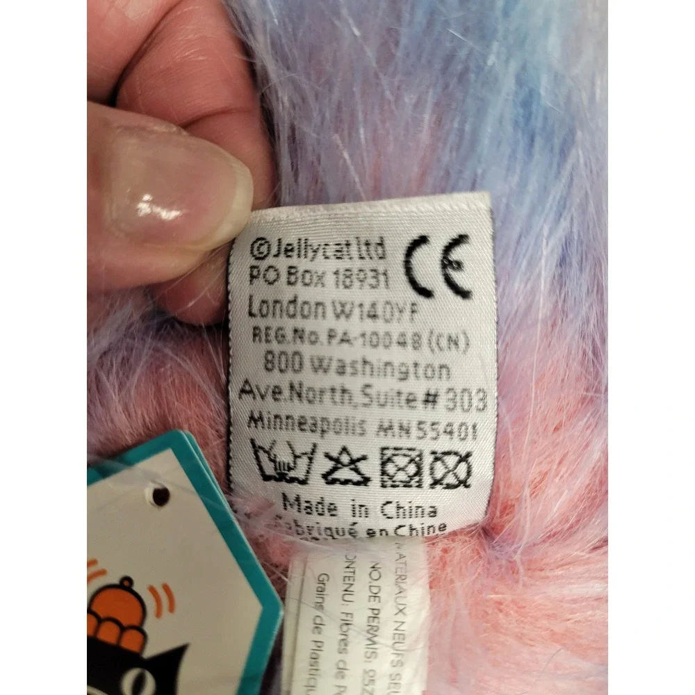 Jellycat Large Cotton Candy Pompom Pink Purple Ostrich Bird Plush PPL2CC‎ NWT